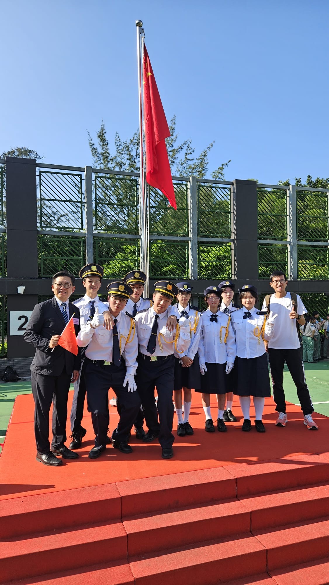 升旗隊參與大埔區制服團隊大匯操